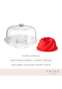 Twine Multi-Functional Acrylic Server with Bundt Cake Mold -Twine Outlet Store Belk 583