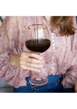 Twine Rose Crystal Red Wine Glass Set -Twine Outlet Store Belk 594