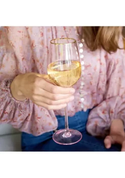 Twine Rose Crystal White Wine Glass Set -Twine Outlet Store Belk 600