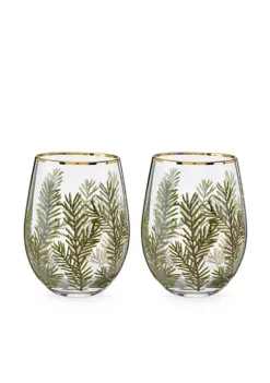 Twine Woodland Stemless Wine Glass Set -Twine Outlet Store Belk 617