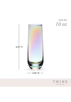 Twine Luster Stemless Champagne Flute Set -Twine Outlet Store Belk 627