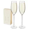 Twine Linger Crystal Champagne Flute Set