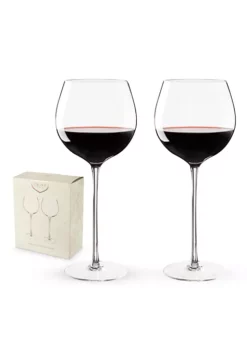 Twine Linger Crystal Red Wine Glass Set