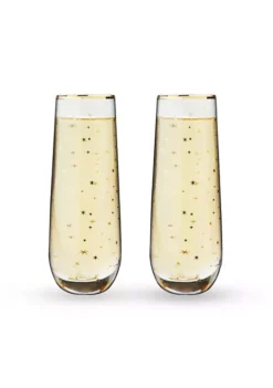 Twine Starlight Stemless Champagne Flute SetStarlight St