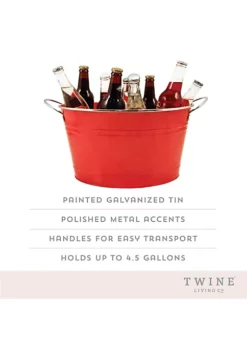Twine Big Red Galvanized Metal Tub -Twine Outlet Store Belk 660