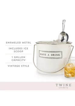 Twine "Have A Drink" Ice Bucket and Scoop -Twine Outlet Store Belk 709