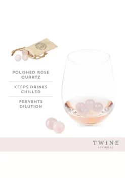 Twine Rose Quartz Wine Gems Set of 6 9 Twine Rose Quartz Wine Gems Set of 6 -Twine Outlet Store Belk 752