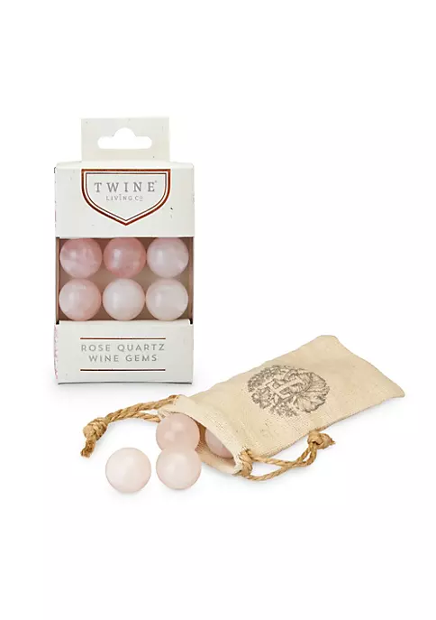 Twine Rose Quartz Wine Gems Set of 6 6 Twine Rose Quartz Wine Gems Set of 6 - Image 6
