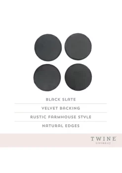 Twine Circle Slate Coasters -Twine Outlet Store Belk 788