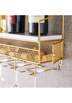 Twine Gold Wall Mounted Wine Rack & Cork Storage Living -Twine Outlet Store Belk 800