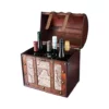 Twine 6 Bottle Old World Wooden Wine Box