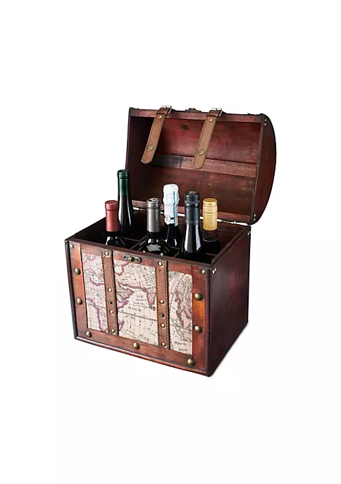 Twine 6 Bottle Old World Wooden Wine Box 5 Twine 6 Bottle Old World Wooden Wine Box - Image 5