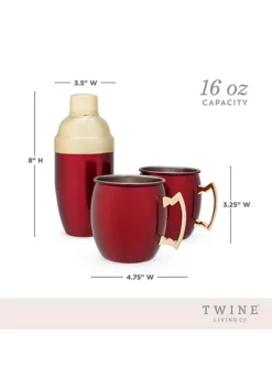 Twine Red Mule Mug & Cocktail Shaker Gift Set 8 Twine Red Mule Mug & Cocktail Shaker Gift Set -Twine Outlet Store Belk 819