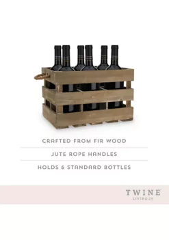 Twine Wooden 6-Bottle Crate -Twine Outlet Store Belk 832