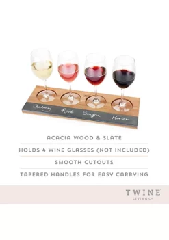 Twine Acacia Wood Wine Flight Board -Twine Outlet Store Belk 882