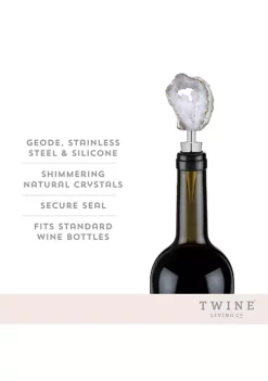 Twine White Geode Bottle Stopper -Twine Outlet Store Belk 929
