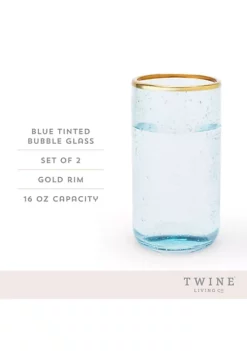 Twine Aqua Bubble Glass Tumbler Set -Twine Outlet Store Belk 961