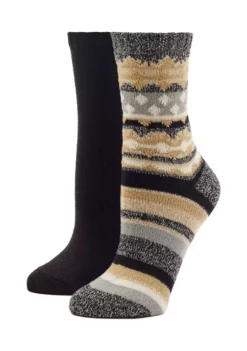 HUE® EcoBoot Nordic Stripe Socks - 2 Pack -Twine Outlet Store Belk 97